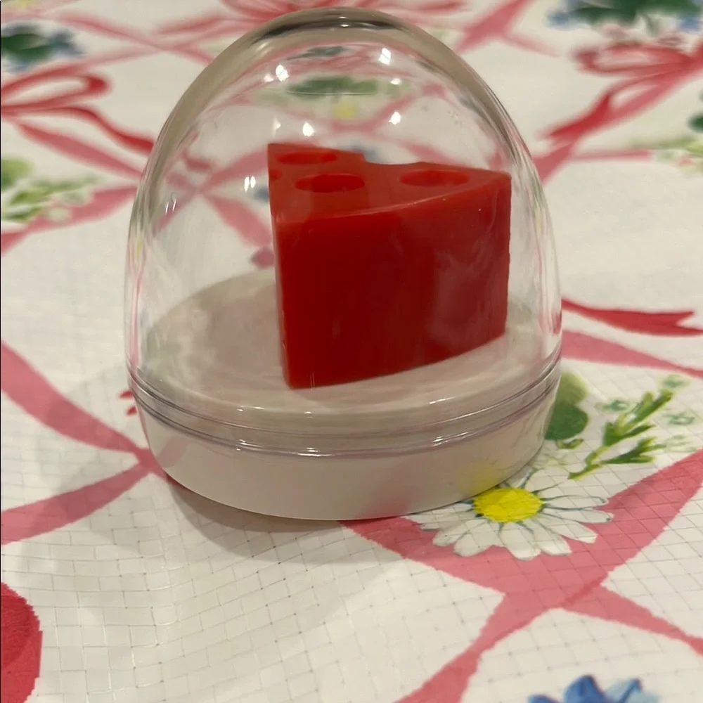 Red Cheese-Shaped Lip Balm